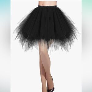 NWT DOSE black tutu Ballet bubble irregular layers skirt size S to M .